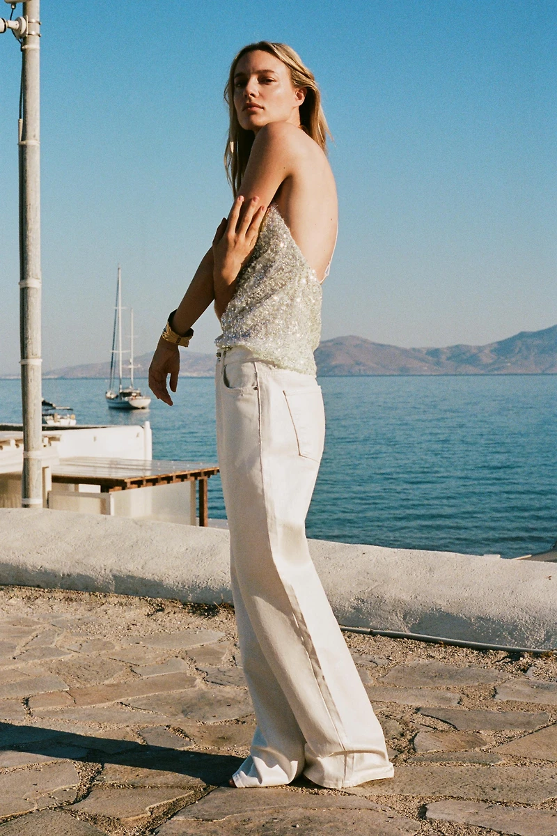 SEQUIN HALTER TOP