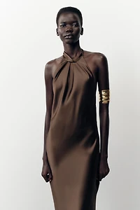 HALTER MIDI DRESS