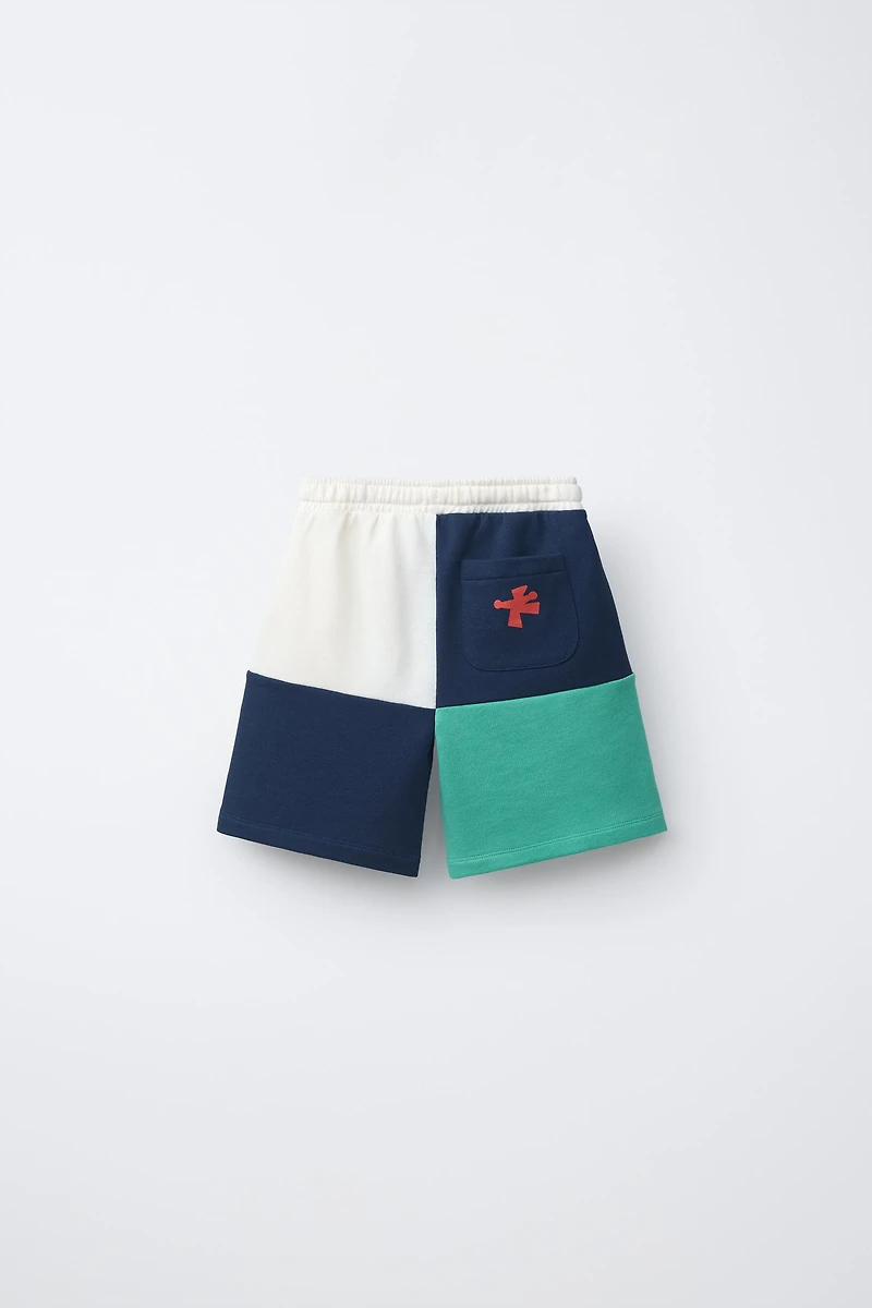 COLORBLOCK PLUSH LOGO SHORTS