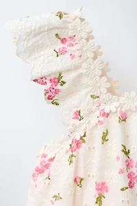 FLORAL EYELET ROMPER