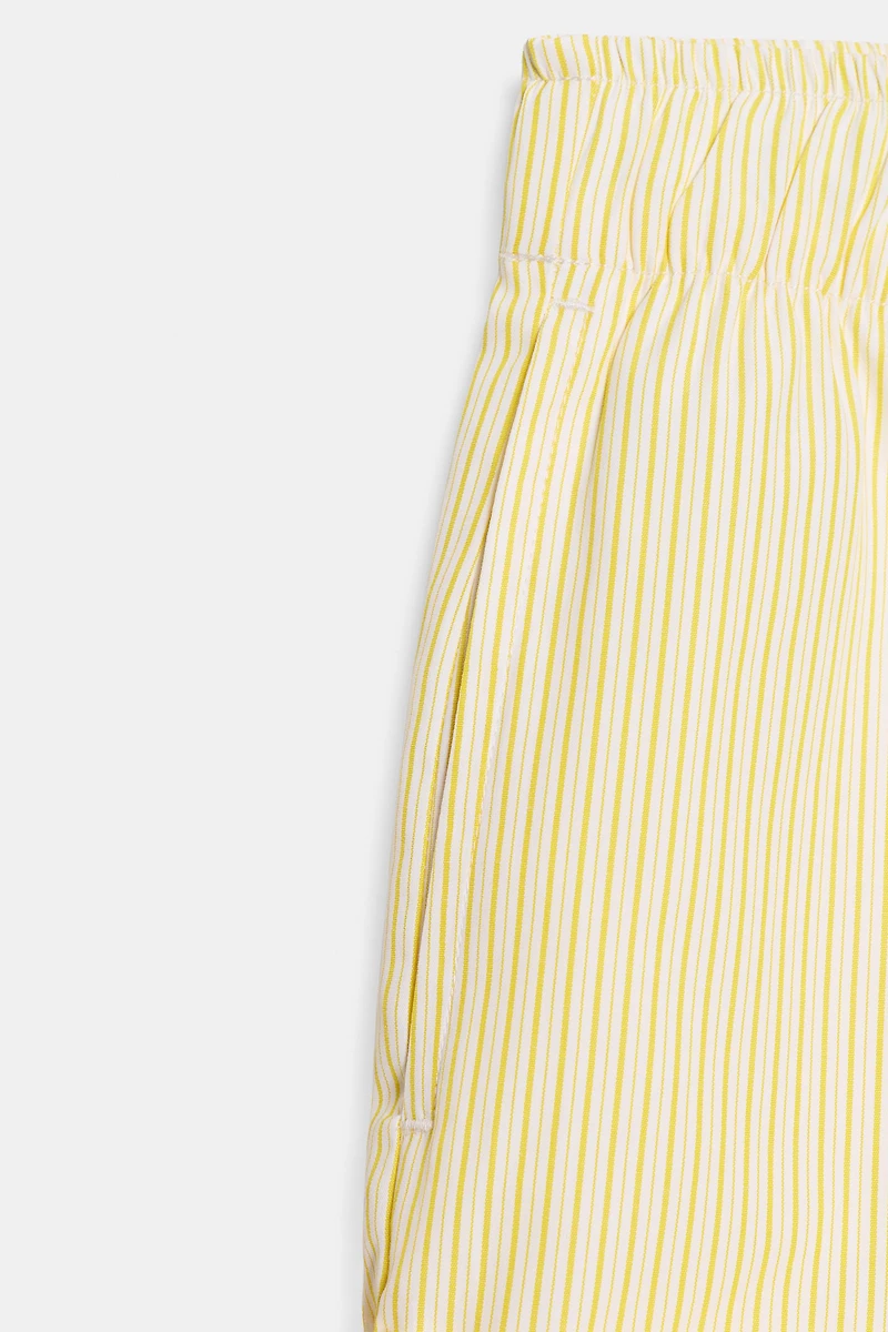 STRIPED POPLIN SHORTS