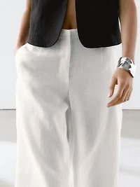 Pantalon de tailleur 100 % lin