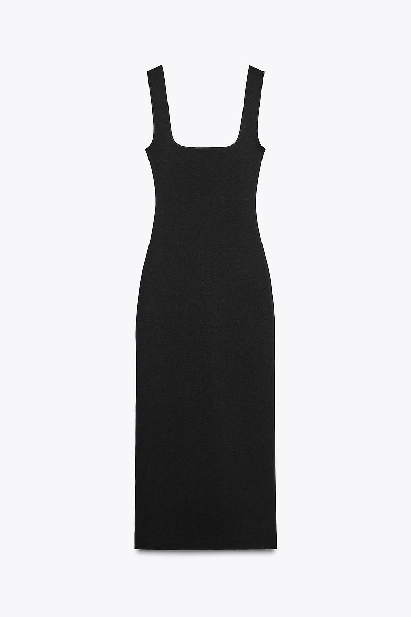 STRETCH SQUARE NECK DRESS