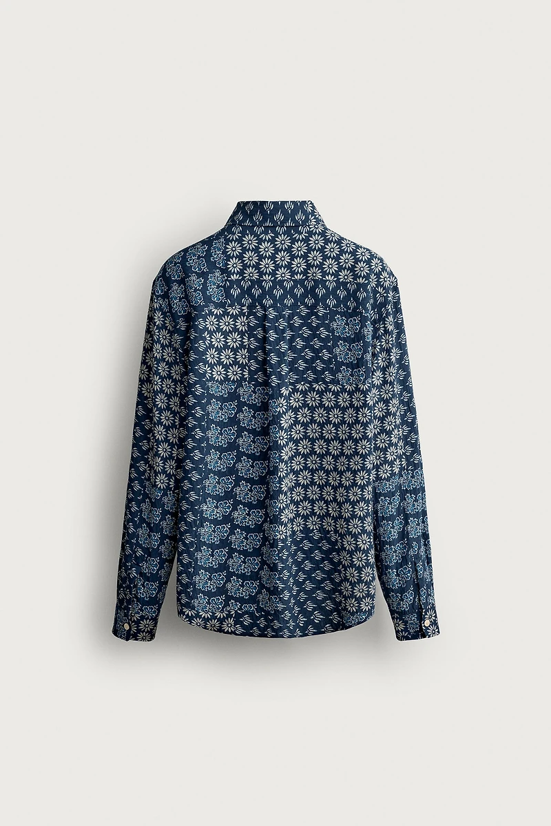 FLUID FLORAL PRINT SHIRT