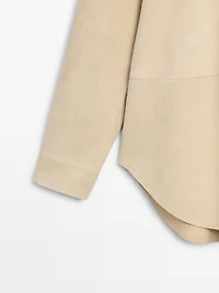 Suede leather shirt