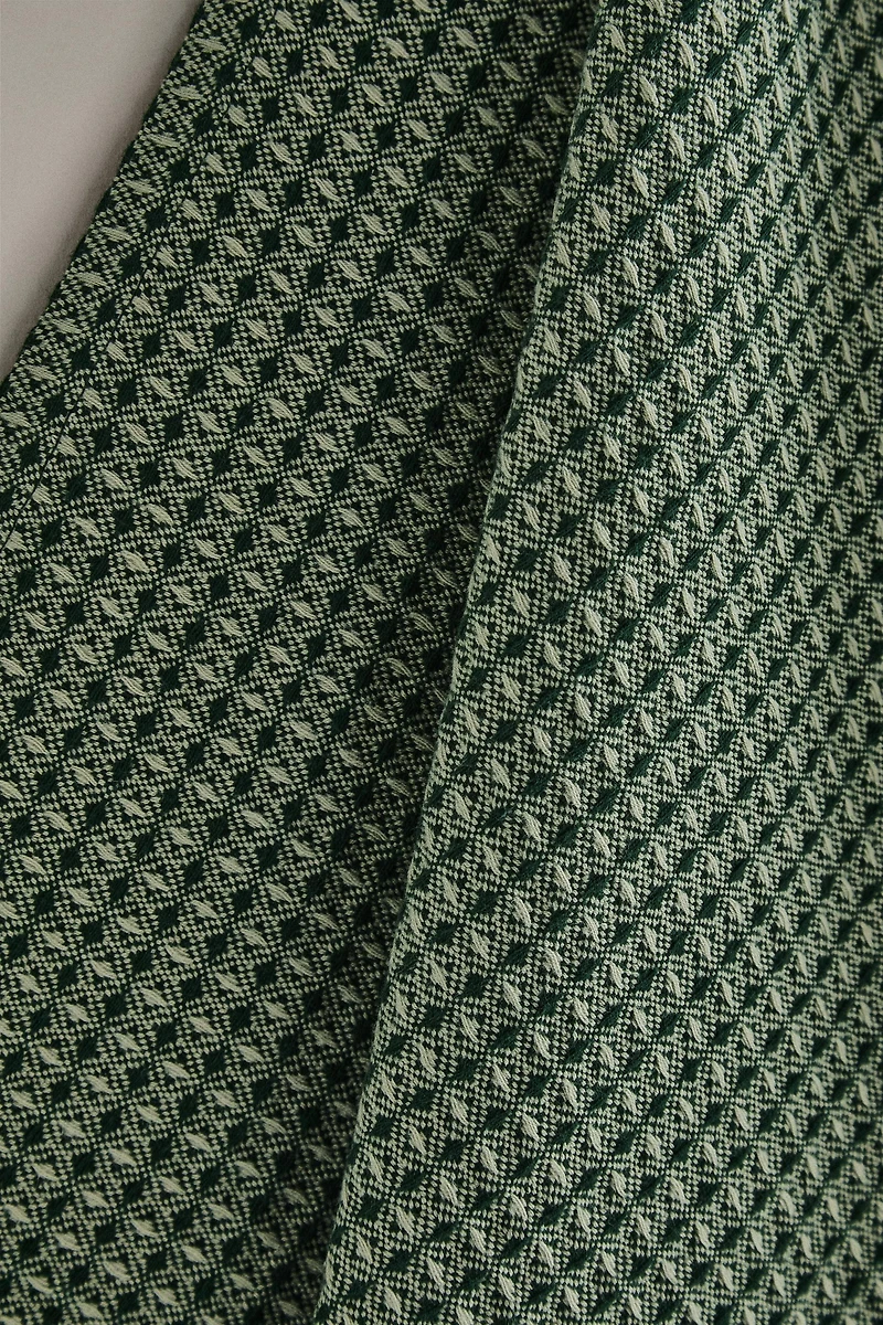 CHRISTMAS WAFFLE-KNIT COTTON KITCHEN TOWEL