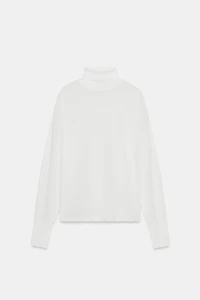 EXTRA-FINE KNIT HIGH COLLAR JUMPER