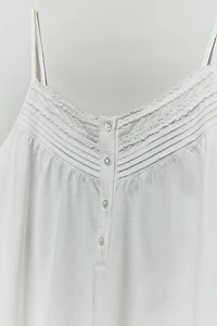 EMBROIDERED COTTON NIGHTGOWN