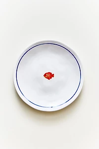 MARINE ANIMAL STONEWARE SIDE PLATE