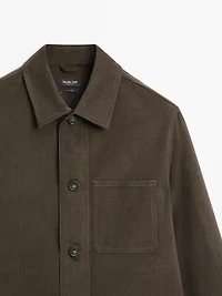 Twill overshirt with pockets