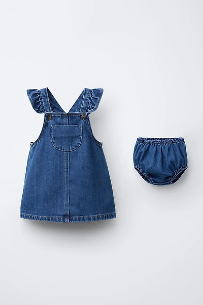 ROBE-SALOPETTE EN DENIM ET CULOTTE