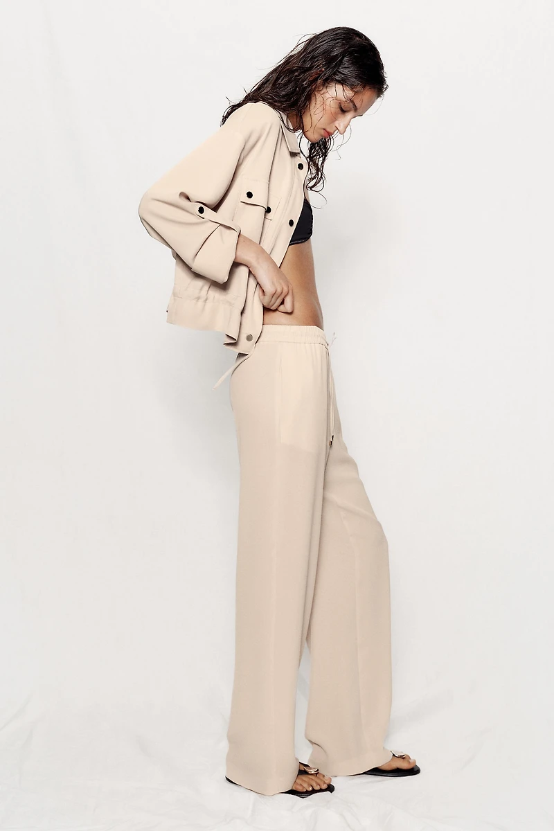 PANTALON FLUIDE À TAILLE ÉLASTIQUE