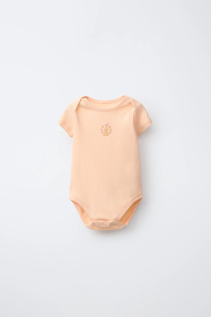 FIVE-PACK CIRCUS PRINT BODYSUITS
