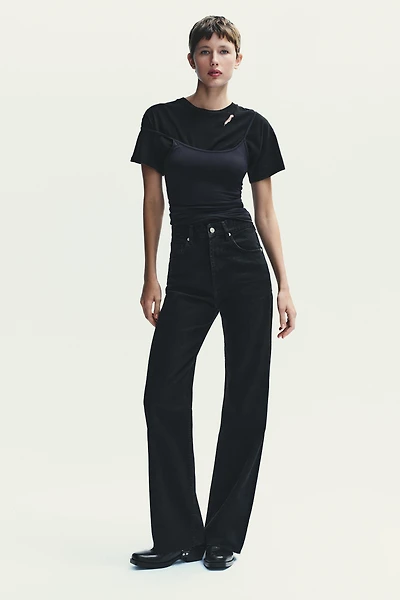 JEAN TRF WIDE LEG TAILLE HAUTE