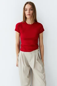 T-shirt manches courtes coton mélangé