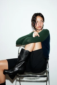 BOTTINES COW-BOY EN CUIR