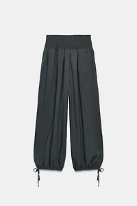 PANTALON BAGGY À TAILLE ÉLASTIQUE