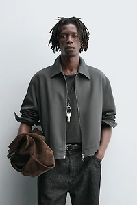 REGULAR FIT ZIP-UP OVERSHIRT