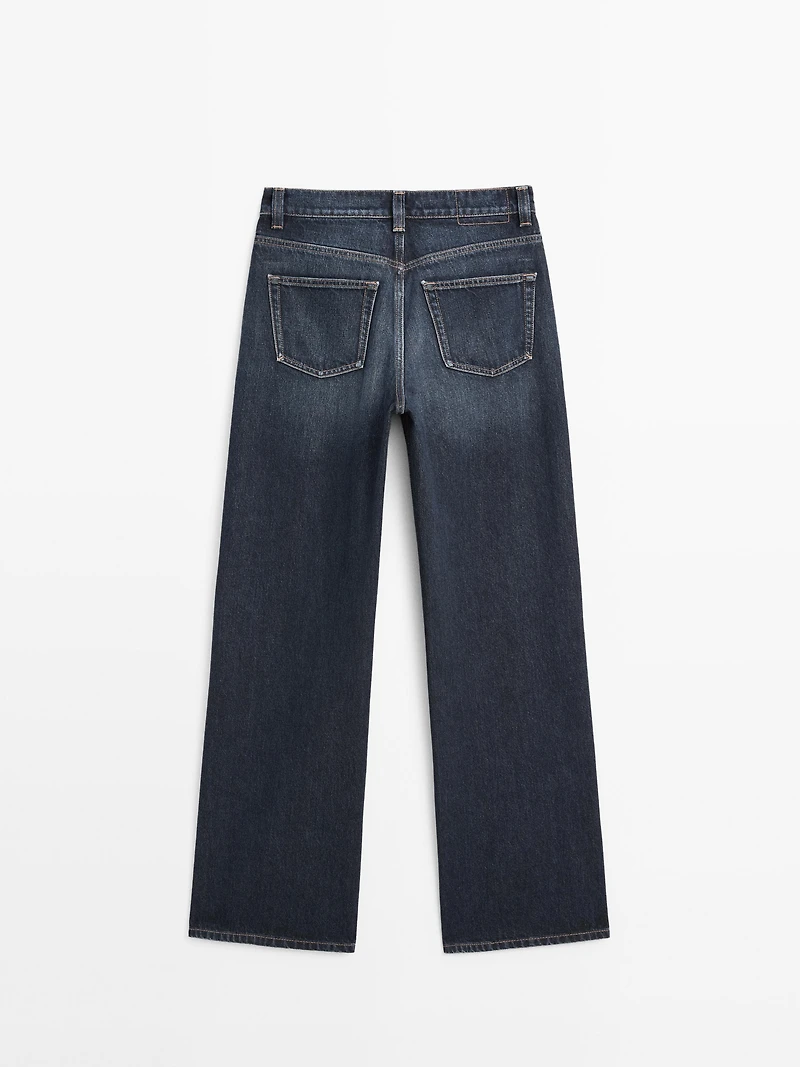 Jean wide leg taille haute