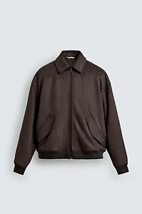 BLOUSON MATELASSÉ EFFET DAIM