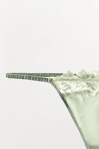 SILK LACE THONG