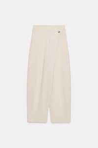 TEXTURED WRAP PANTS