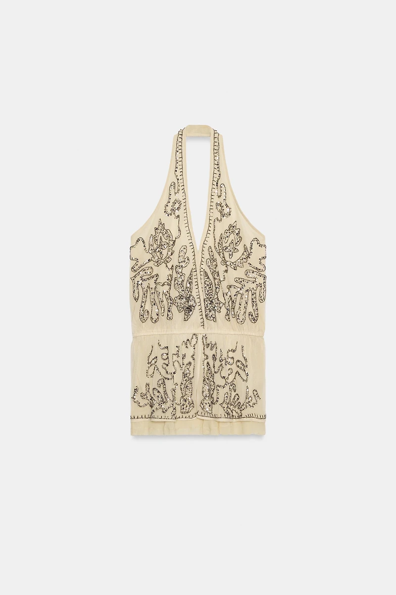 TOP HALTER BRODÉ ZW COLLECTION LIMITED EDITION