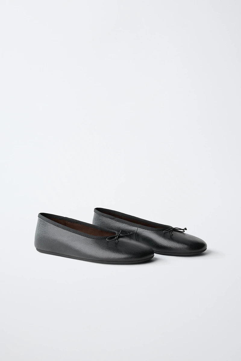 LEATHER BALLET FLATS