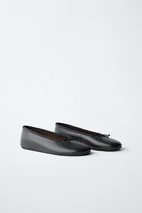 LEATHER BALLET FLATS