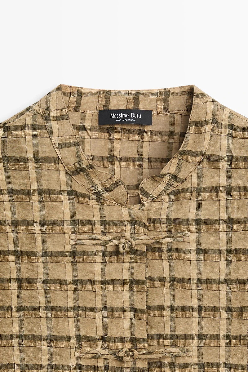Flowing checkered shirt