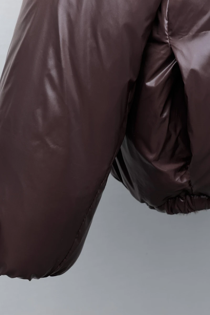 REVERSIBLE FAUX FUR ANIMAL PRINT JACKET