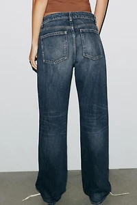 JEAN TRF WIDE LEG TAILLE BASSE
