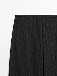 Pantalon droit à rayures tennis
