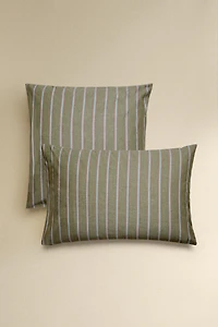 STRIPED COTTON PILLOWCASE