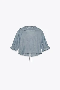 CHEMISE COURTE BRODERIES