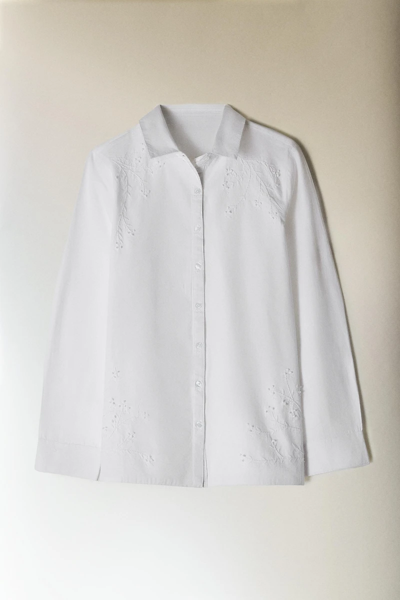 CHEMISE COTON BRODERIES