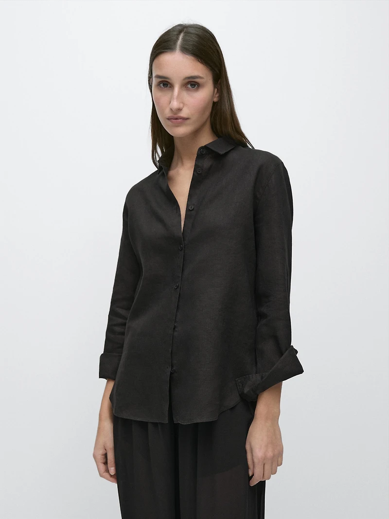 Flowing linen shirt