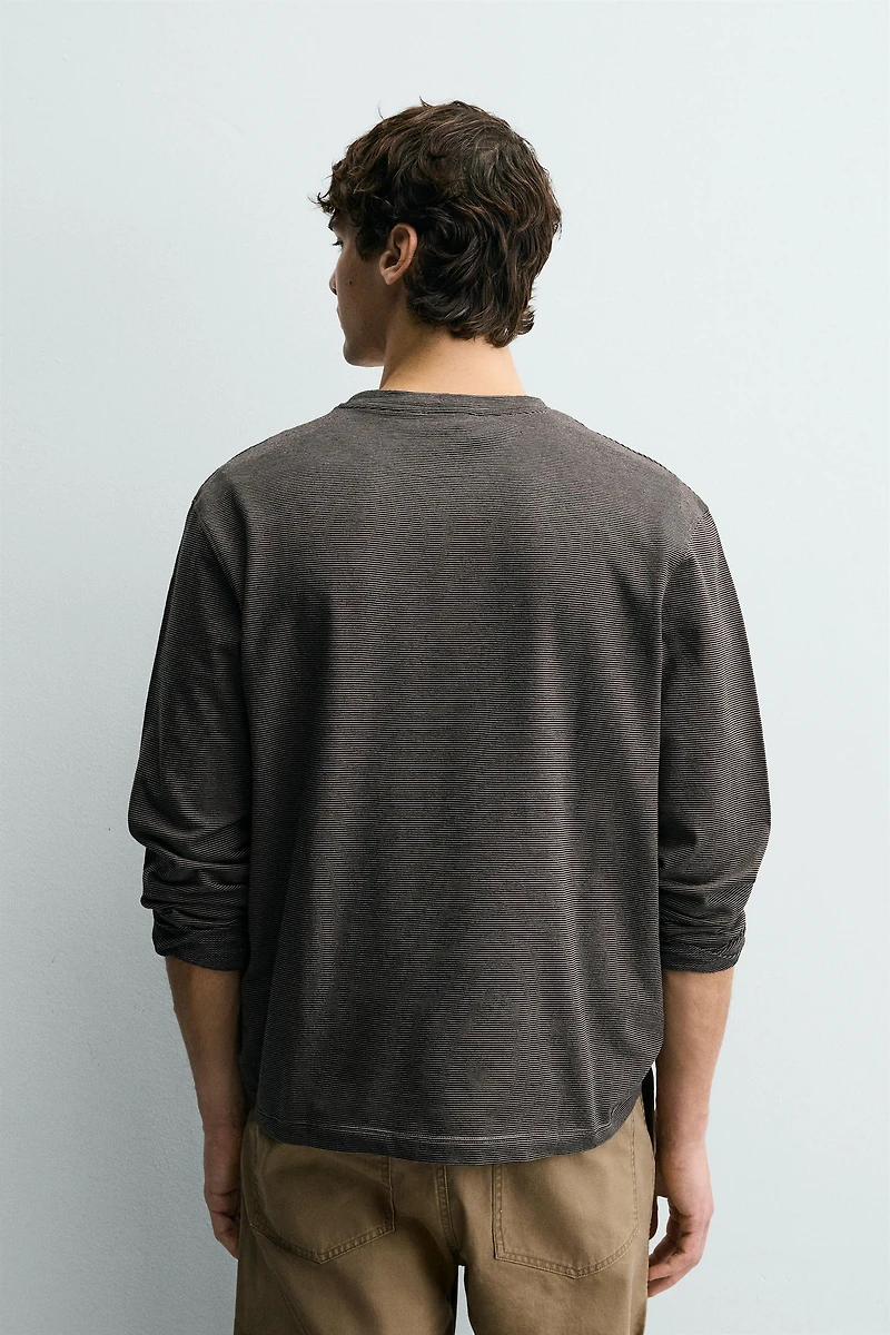 STRIPED LONG SLEEVE T-SHIRT