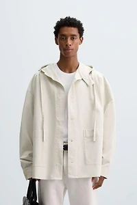 OVERSIZED FIT HOODED OVERSHIRT