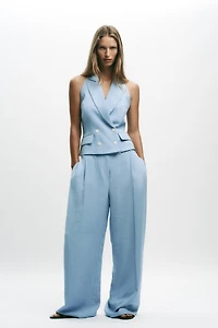 PANTALON LARGE À PINCES