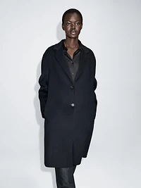 Two-button wool blend coat