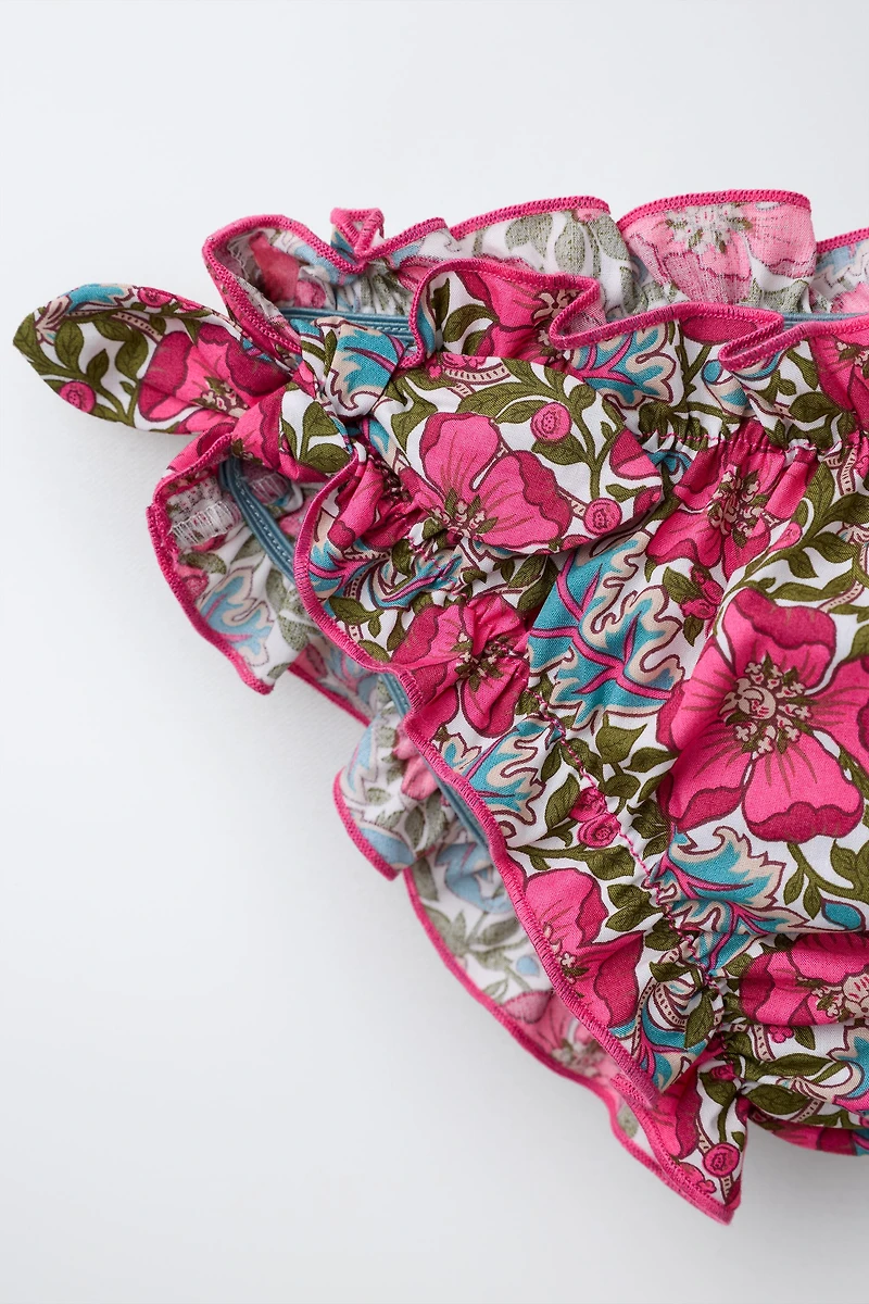 2-6 YEARS/ FLORAL PRINT BIKINI MADE WITH LIBERTY FABRIC