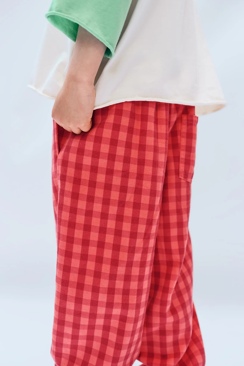 PANTALON BAGGY À CARREAUX VICHY ÉDITION LIMITÉE (2-14 ANS)