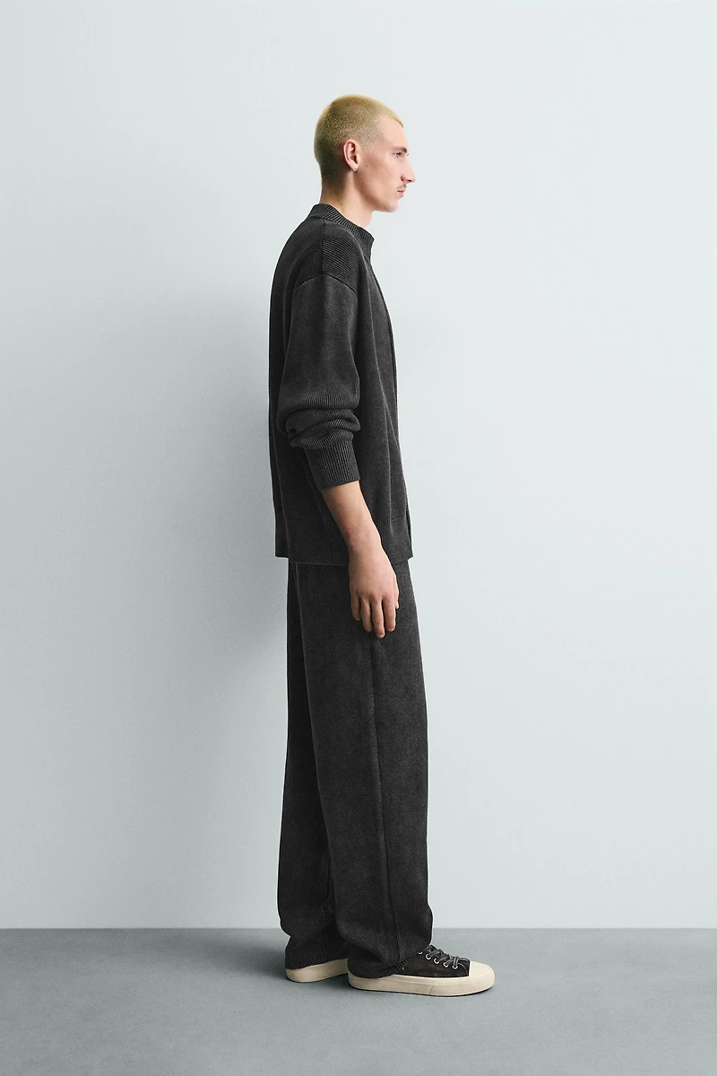 PANTALON EN MAILLE STRUCTURÉE