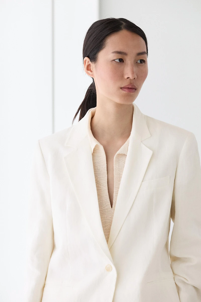 100% linen oversize blazer