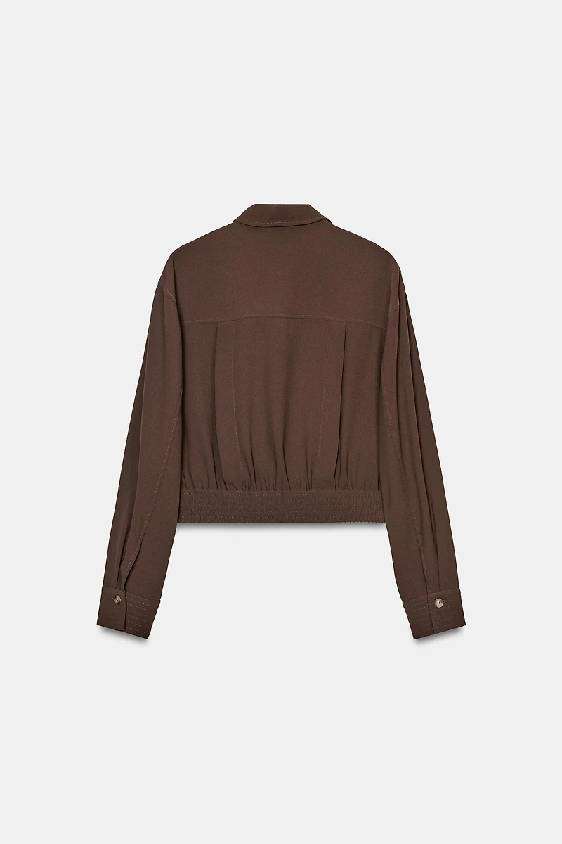 SHORT SHIRT WITH SHOULDER TABS