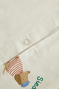 KIDS' REVERSIBLE DOG DUVET COVER