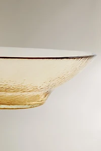 TEXTURED GLASS SALAD BOWL