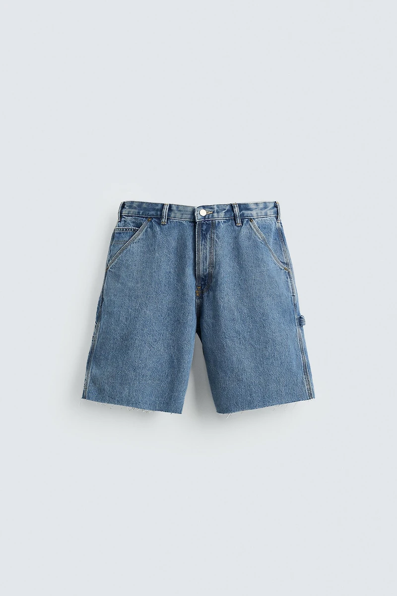 CARPENTER POCKET DENIM BERMUDA SHORTS