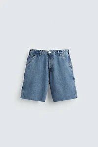 CARPENTER POCKET DENIM BERMUDA SHORTS